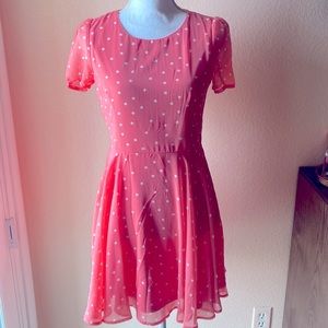 Forever 21 - Pink/White Polka Dot Dress - Size L